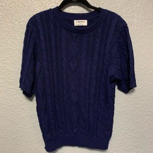 Vintage Alfred Dunner Navy 80’s sweater L USA made